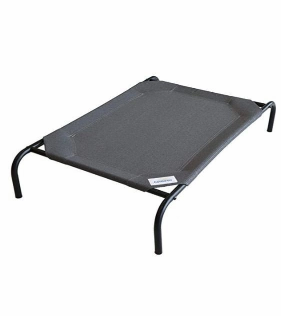 Coolaroo Elevated Knitted Fabric Cat & Dog Bed (Charcoal) dog bed,pet blanket
