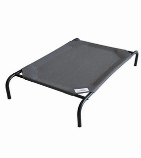 Coolaroo Elevated Knitted Fabric Cat & Dog Bed (Charcoal) dog bed,pet blanket