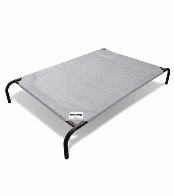 Coolaroo Elevated Knitted Fabric Cat & Dog Bed (Light Grey) dog bed,pet blanket