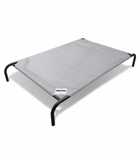 Coolaroo Elevated Knitted Fabric Cat & Dog Bed (Light Grey) dog bed,pet blanket