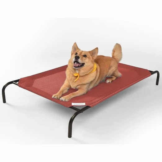 Coolaroo Elevated Knitted Fabric Cat & Dog Bed (Light Grey)