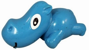 Cycle Dog 3-Play Hippo Dog Toy - Blue - MED fetch toy,dog ball