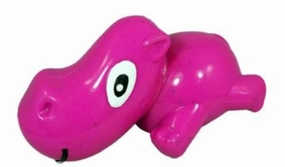 Cycle Dog 3-Play Hippo Dog Toy - Fuschia - SM fetch toy,dog ball