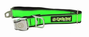 Cycle Dog MAX Reflective Regular Width Metal Clasped Collar -Green- dog collar,pet neck strap