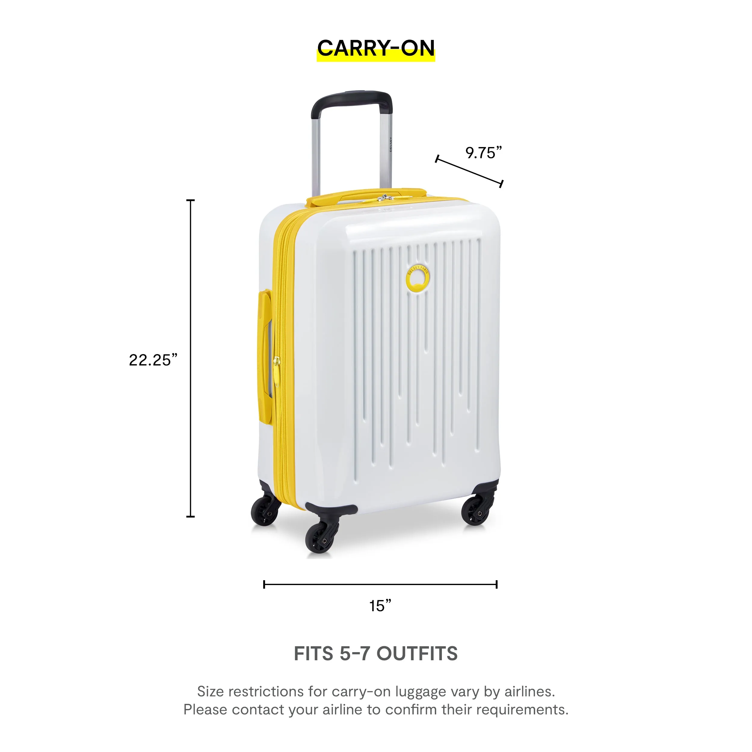 Delsey Paris Christine Hardside Expandable Luggage with Spinner Wheels (2 Piece Set (20/24)) Bags Delsey-Paris