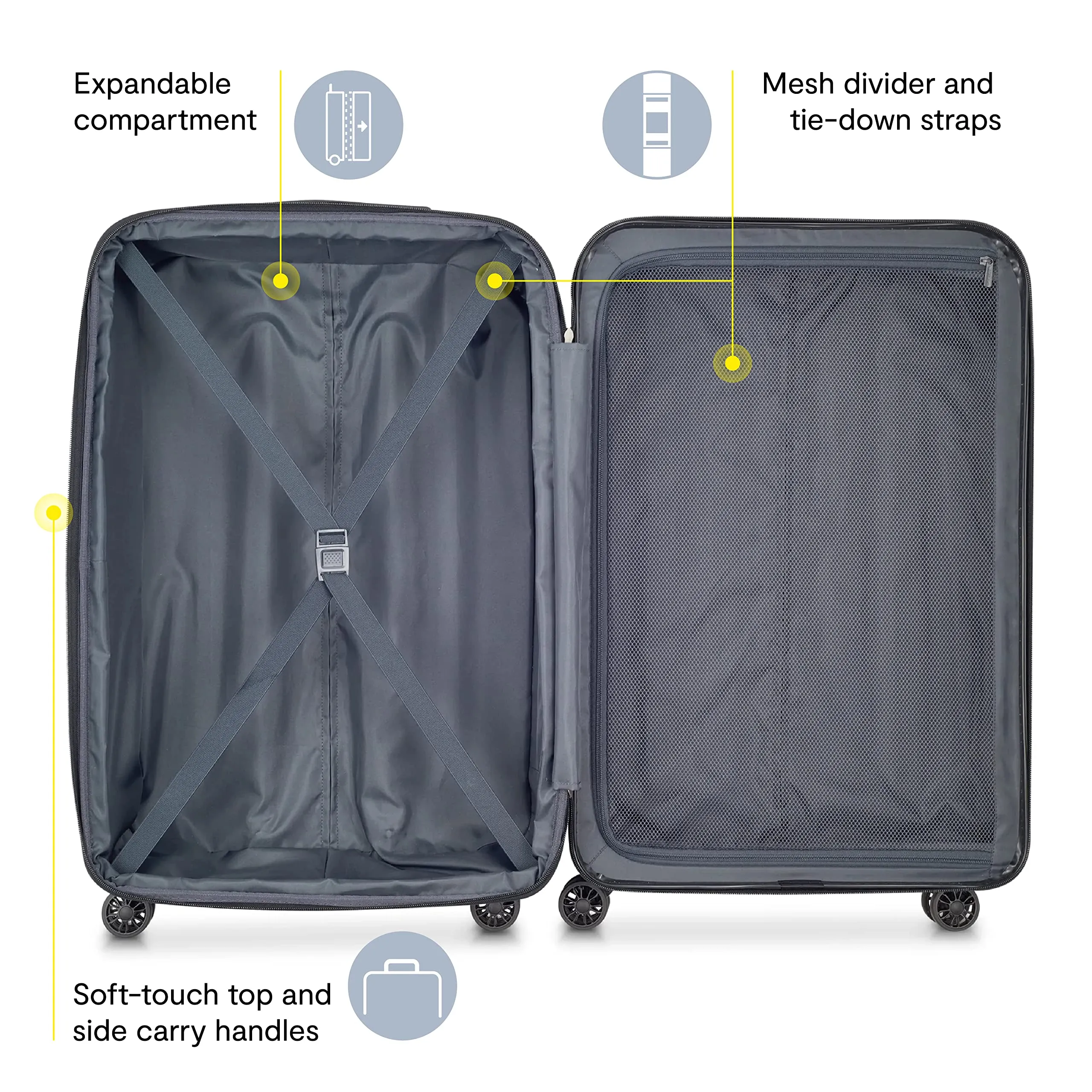 DELSEY Paris Helium Aero 2 Piece Set (21"/25") 4-Wheel Luggage Sets Bags Delsey-Paris