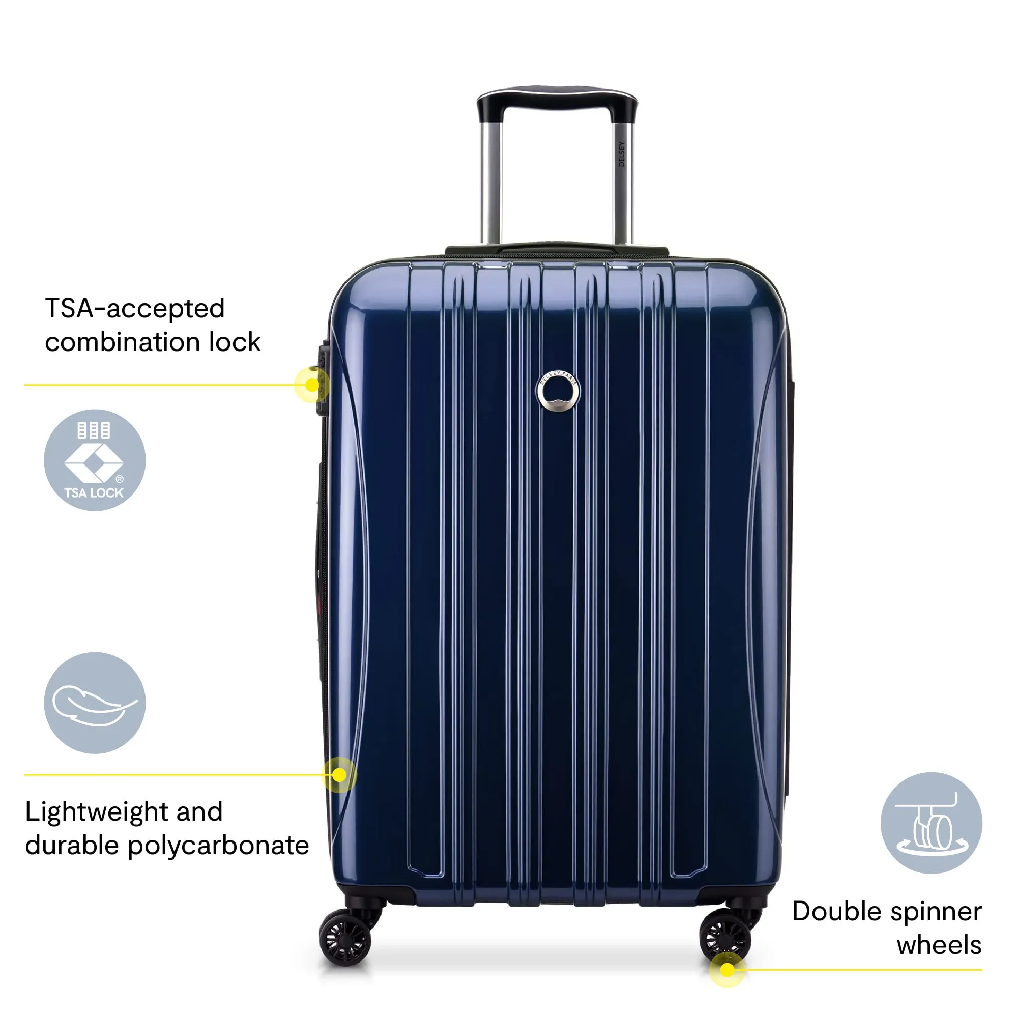 DELSEY Paris Helium Aero 2 Piece Set (21"/25") 4-Wheel Luggage Sets Bags Delsey-Paris