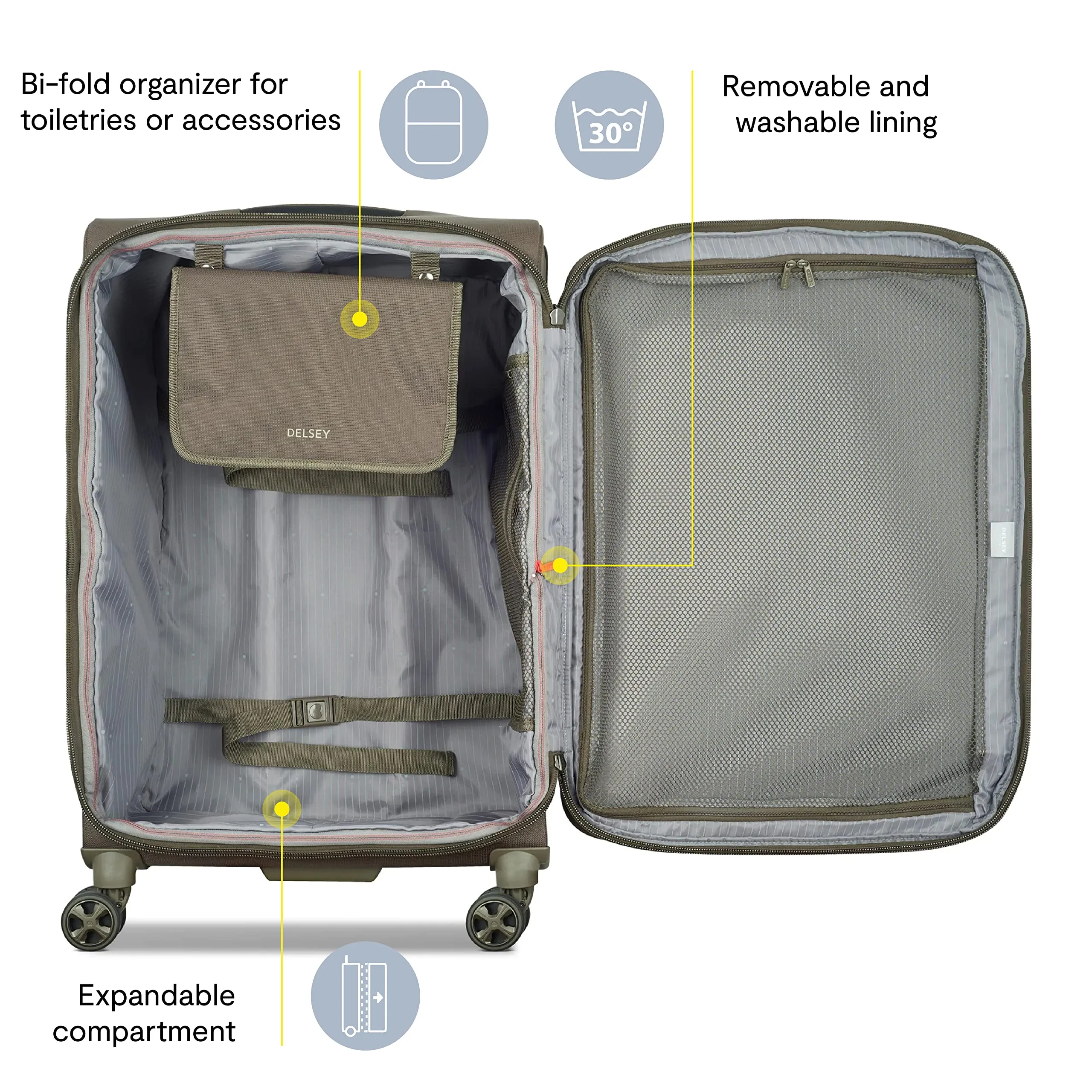 Delsey Paris Helium DLX Softside Expandable 25" Luggage with Spinner Wheels Bags Delsey-Paris