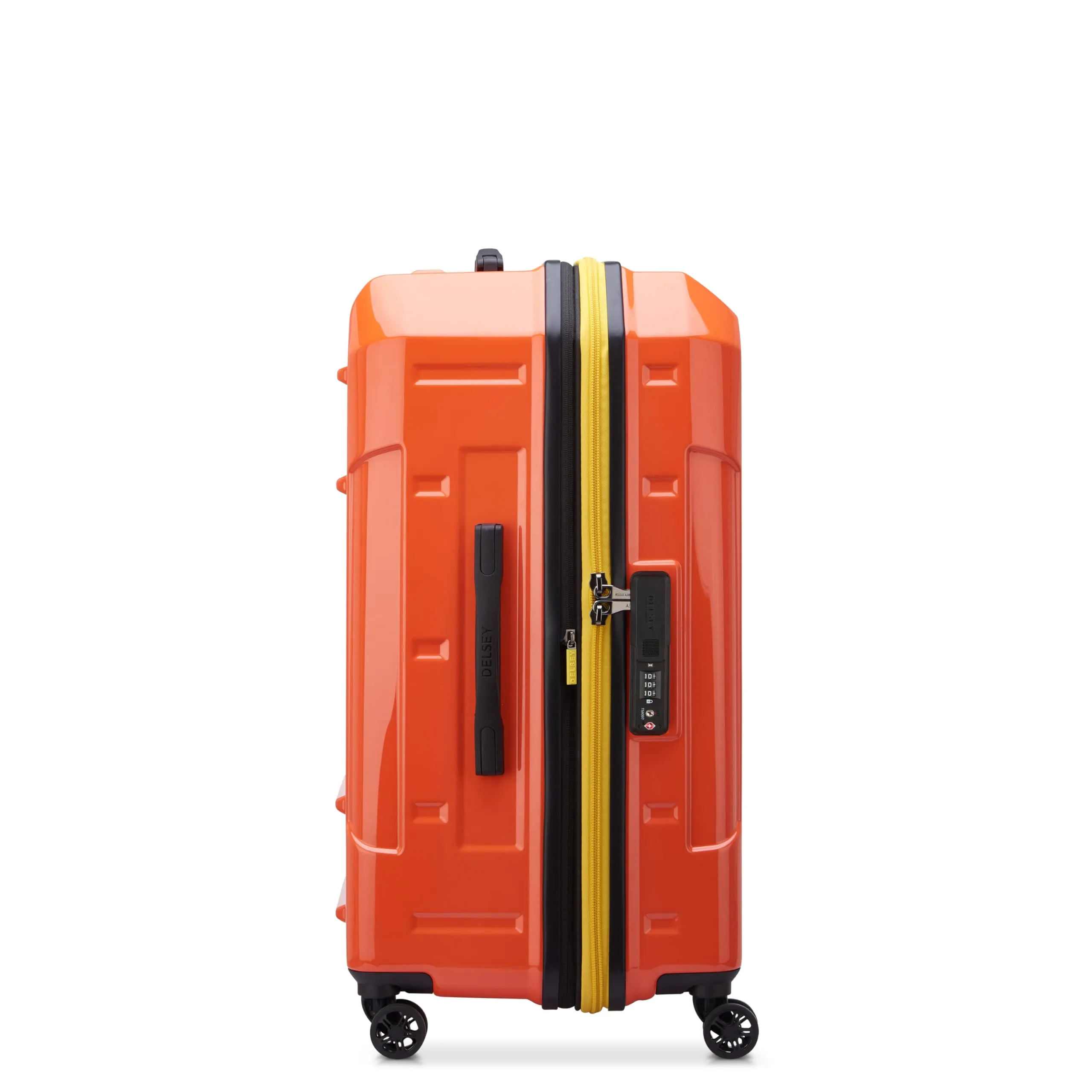 DELSEY Paris Rempart Hardside Expandable Luggage Trunk with Spinner Wheels (Checked Medium Trunk 26 Inch) Bags Delsey-Paris