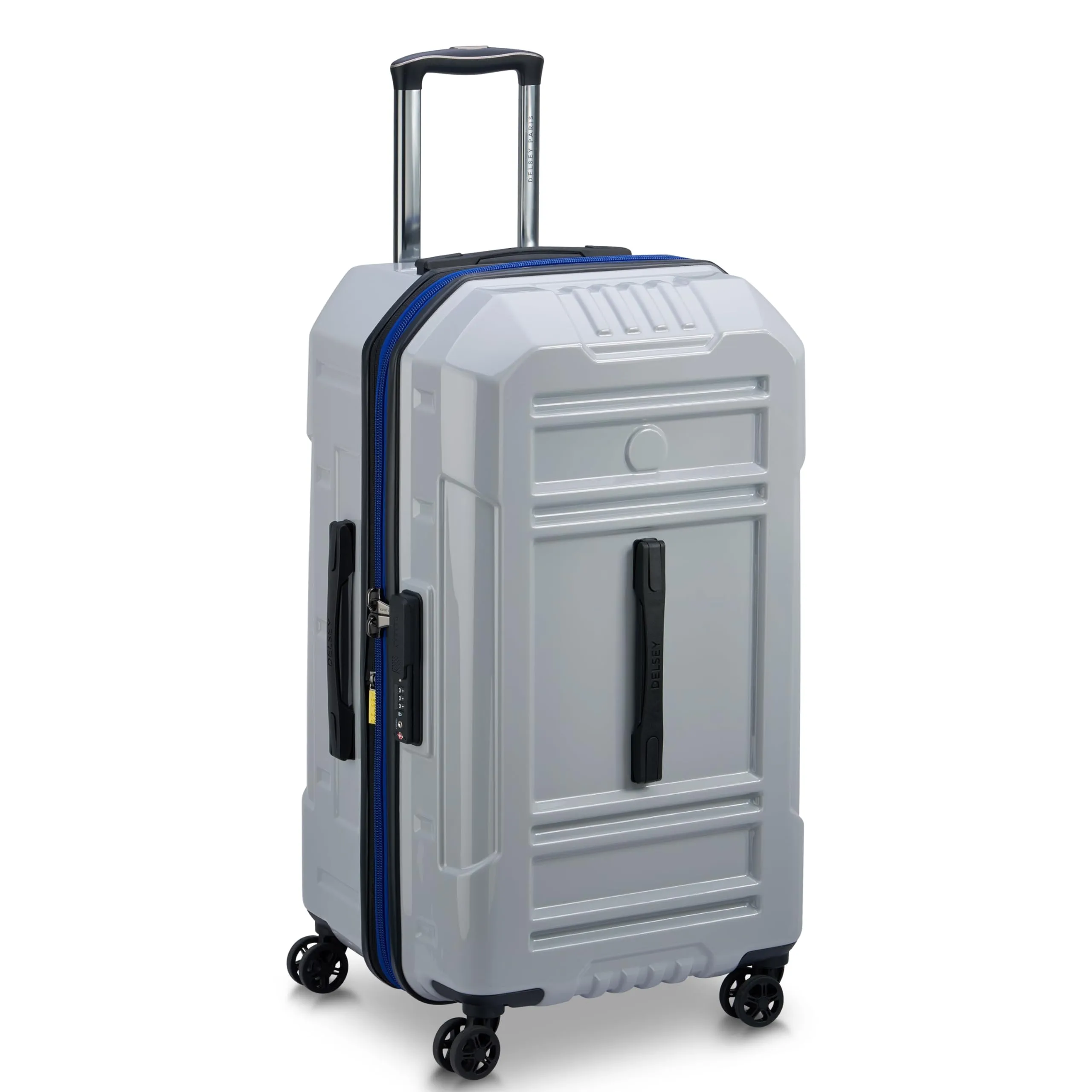DELSEY Paris Rempart Hardside Expandable Luggage Trunk with Spinner Wheels (Checked Medium Trunk 26 Inch) Bags Delsey-Paris