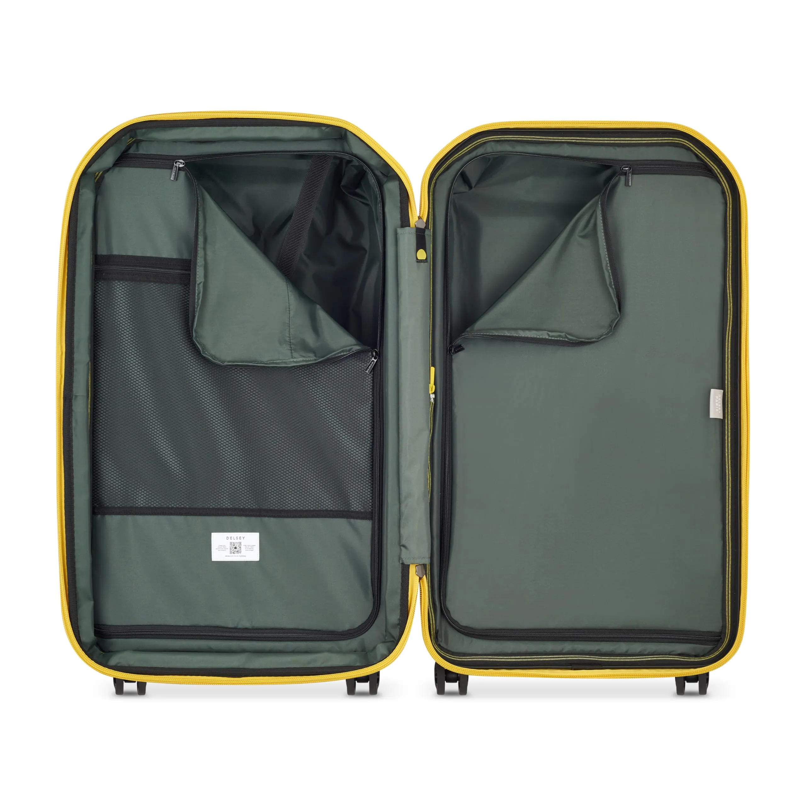 DELSEY Paris Rempart Hardside Expandable Luggage Trunk with Spinner Wheels (Checked Medium Trunk 26 Inch) Bags Delsey-Paris