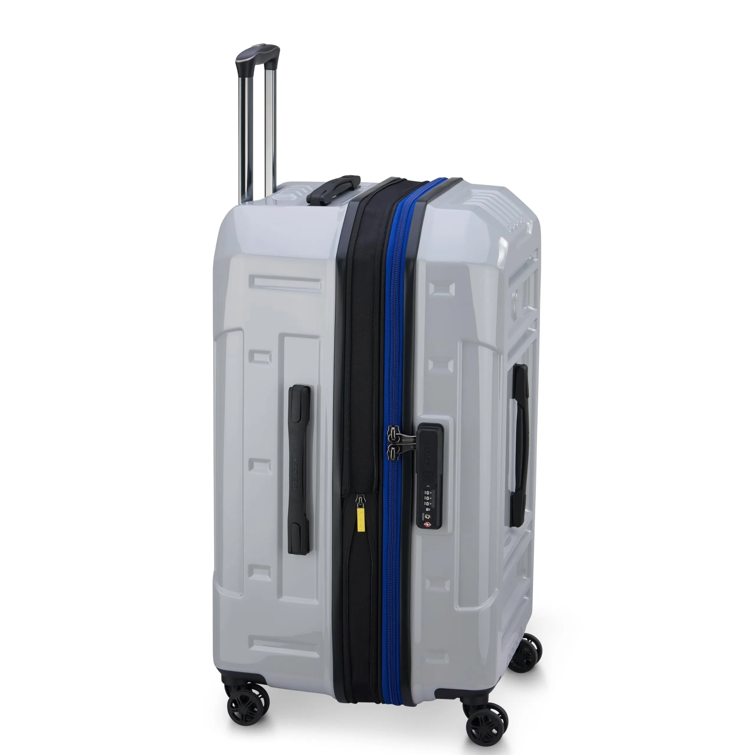 DELSEY Paris Rempart Hardside Expandable Luggage Trunk with Spinner Wheels (Checked Medium Trunk 26 Inch) Bags Delsey-Paris