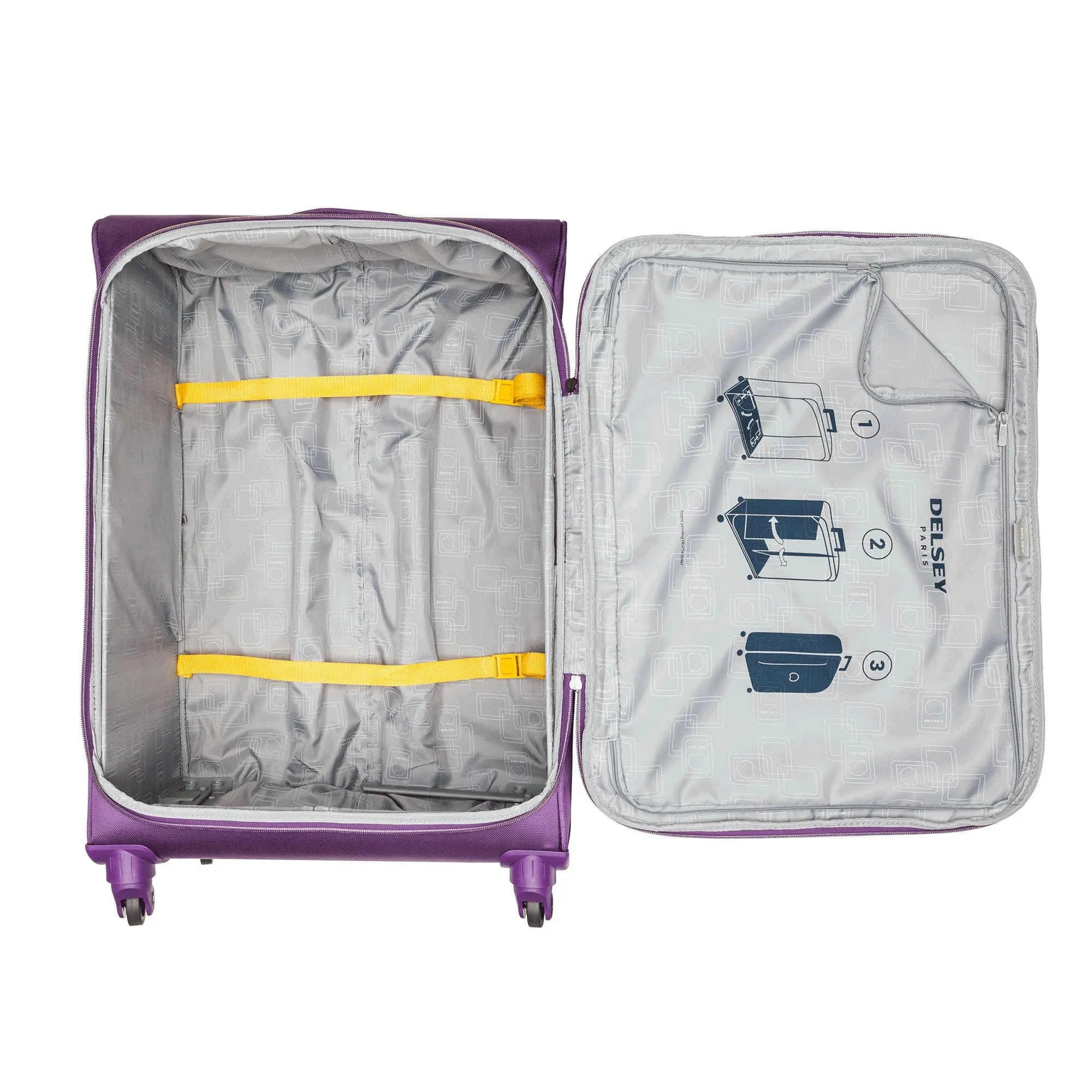 DELSEY Paris Solution 3 Piece Set (21"/25"/29") 4-Wheel Luggage Sets Bags Delsey-Paris