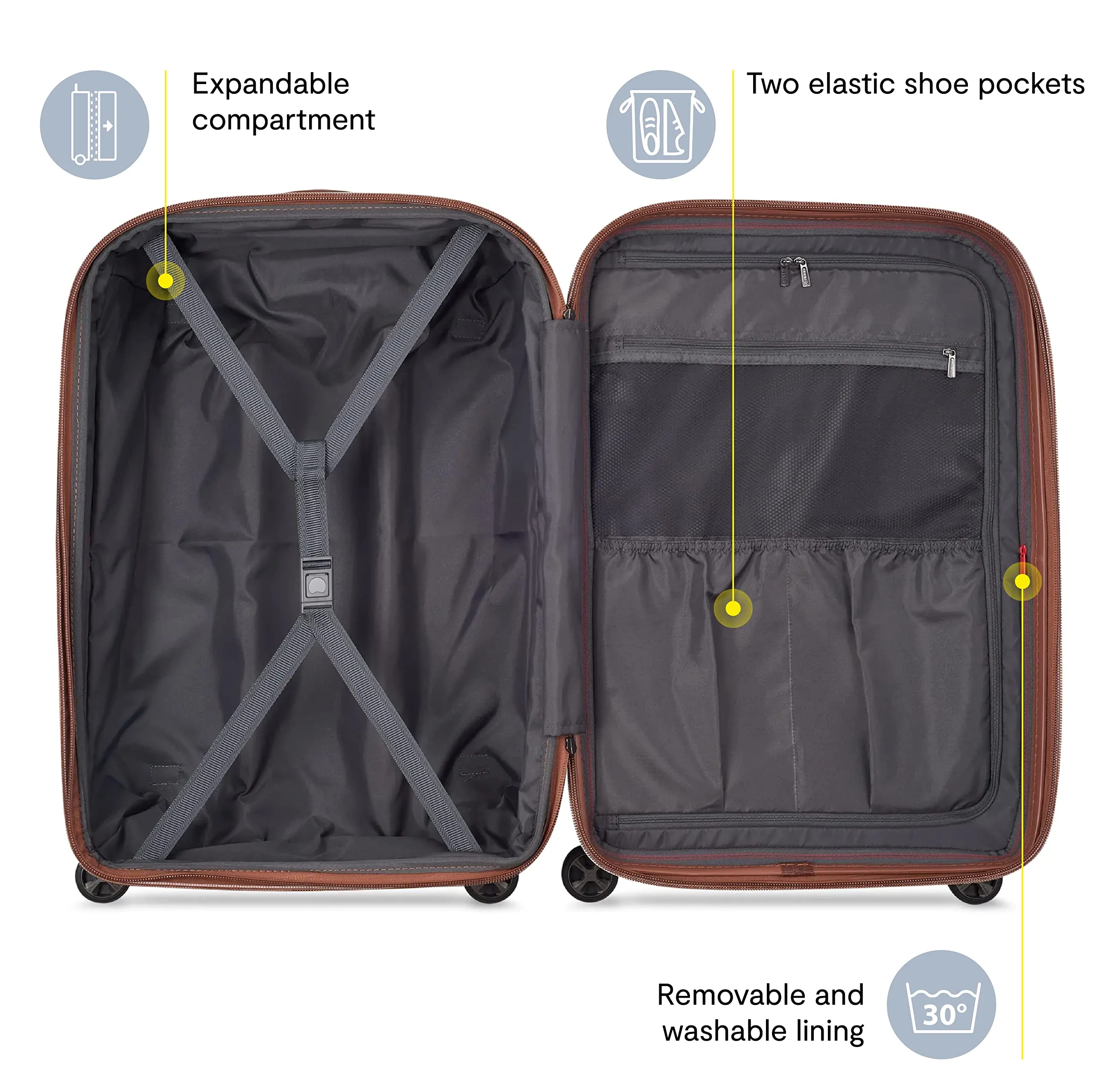 DELSEY Paris St. Tropez 24" 4-Wheel Medium Luggage Bags Delsey-Paris