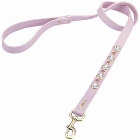 Diamond Faceted Rhinestones And Pink Cat Eye Dog Leash dog mobility,outdoor pet aid