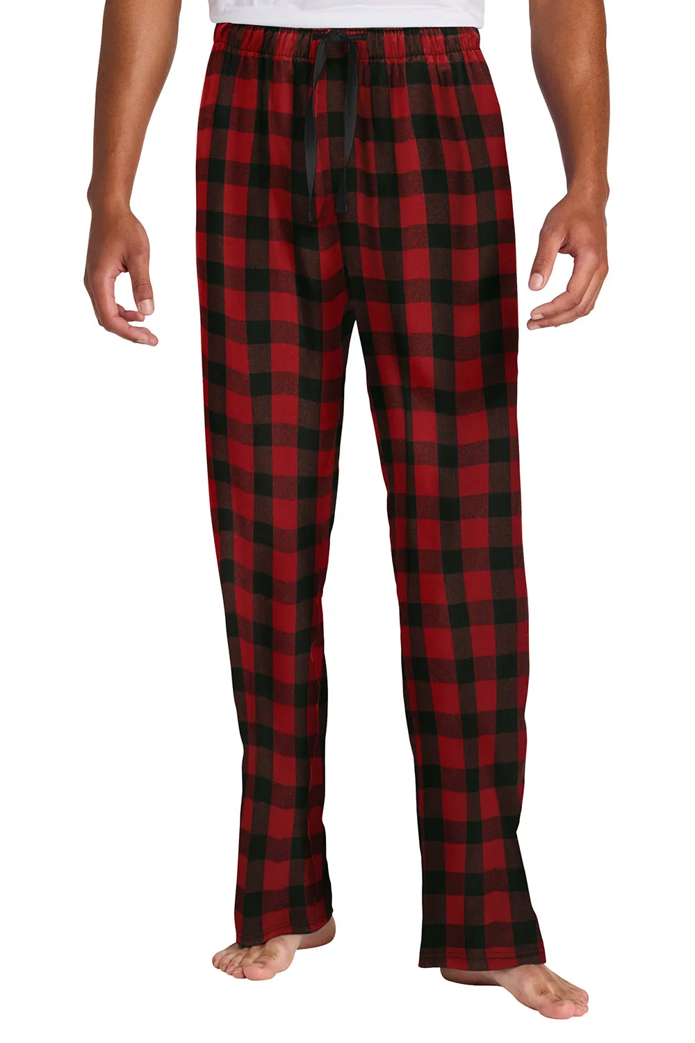 District Mens Flannel Plaid Lounge Pants - Red/Black Buffalo Check  Buy new Clothing District