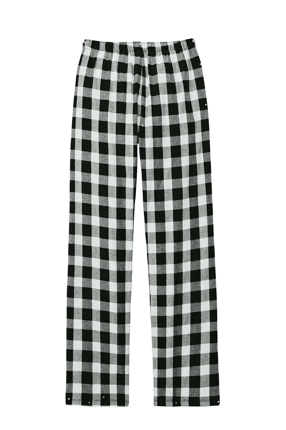 District Womens Flannel Plaid Lounge Pants - Black/White Buffalo Check  Buy new Clothing District