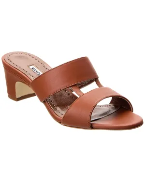 DNU Manolo Blahnik Chus 50 Leather Sandal (Authentic Pre-Owned) Shoes_Manolo-Blahnik