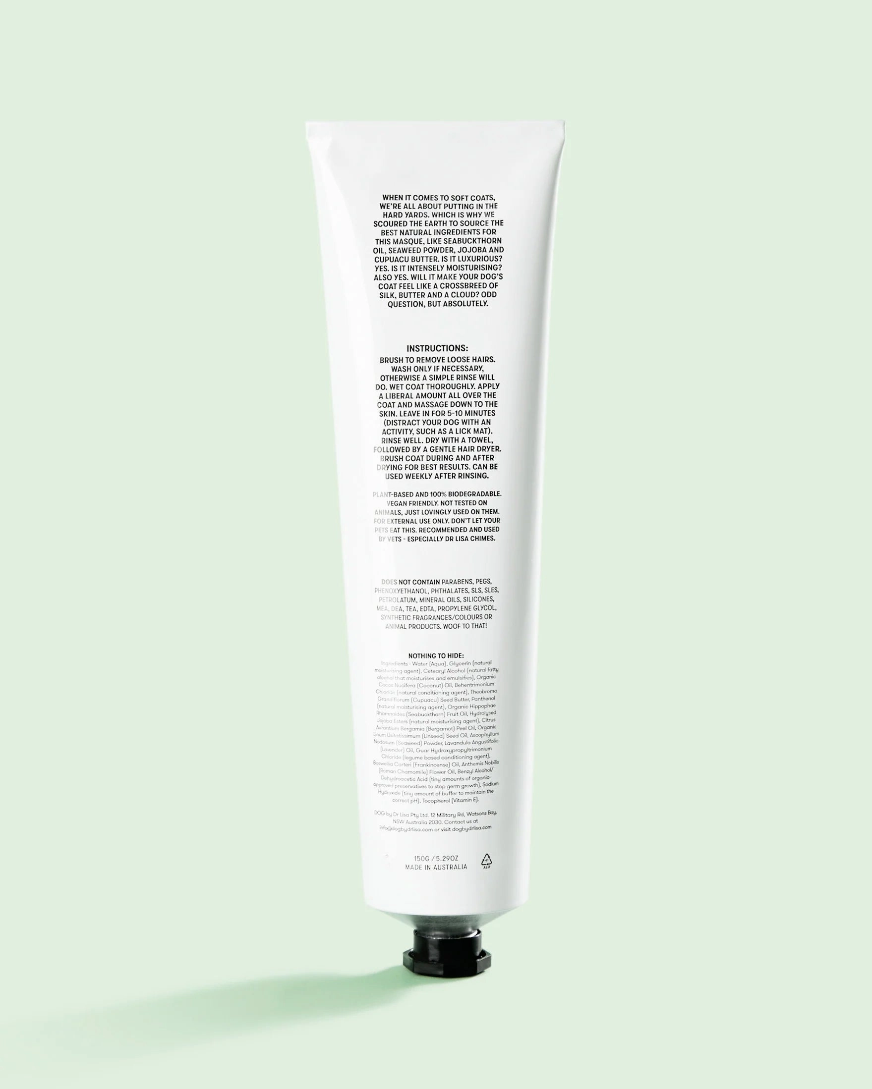 DOG by Dr Lisa Coat Masque Conditioner For Dogs (Intensive Moisturising Treatment)
