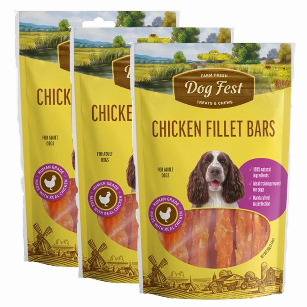 Dogfest Chicken Fillet Bar Dog Treats