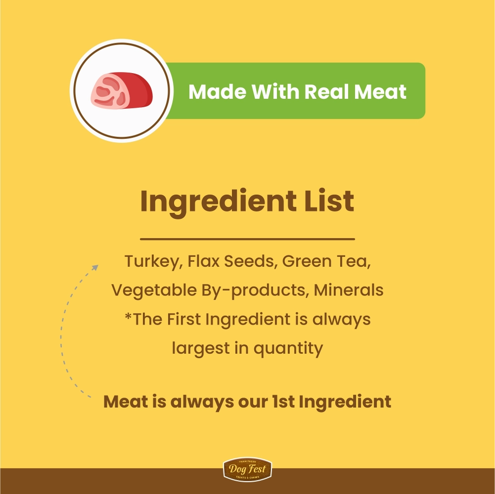 Dogfest Turkey & Flax Seeds Training Dog Treats