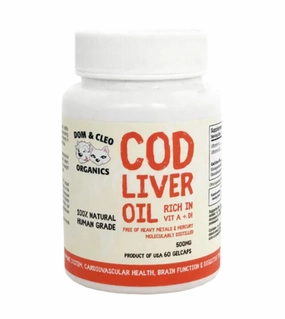 Dom & Cleo Cod Liver Oil Supplements For Dogs & Cats dog shampoo,bathing supplies