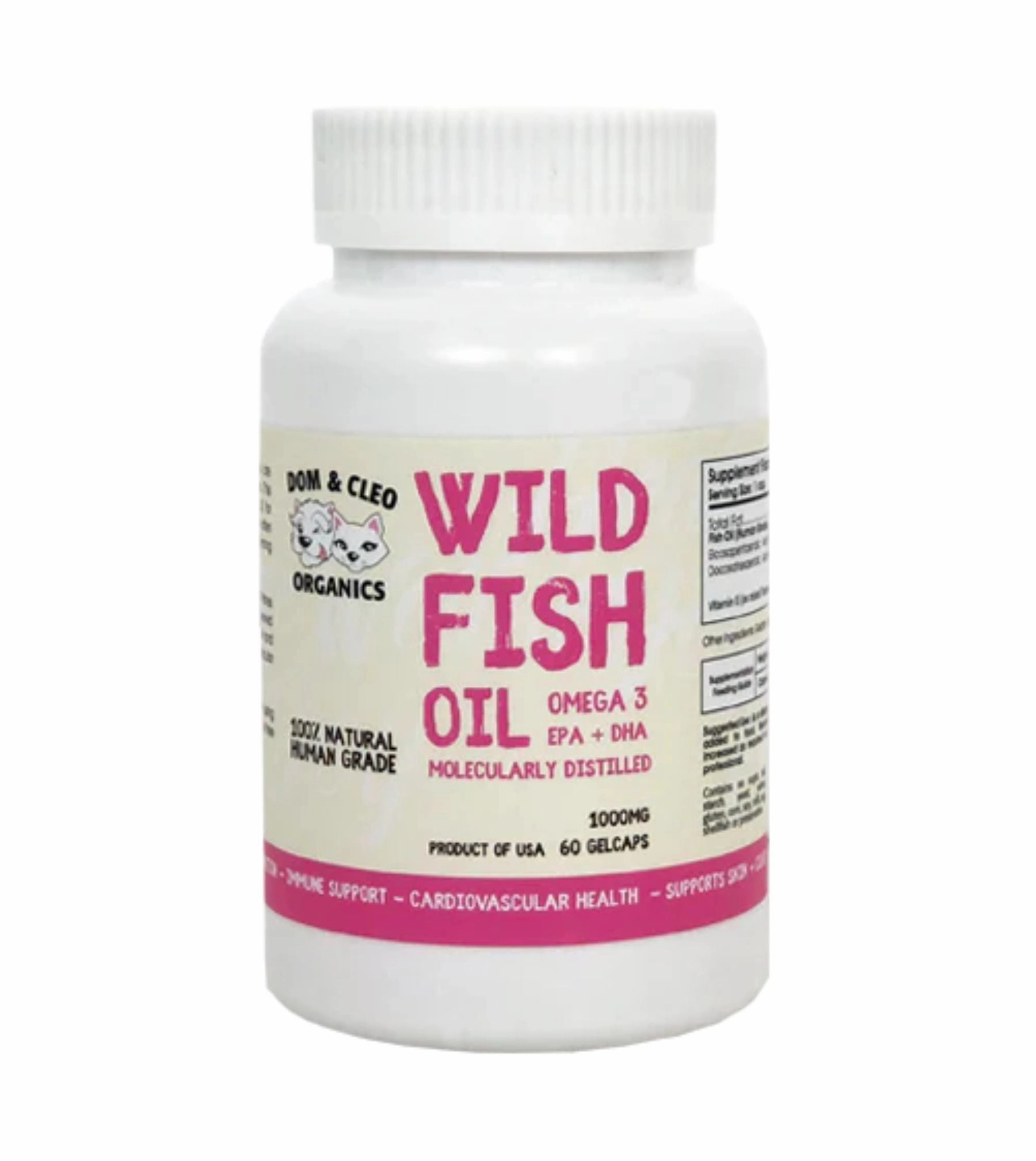 Dom & Cleo Wild Fish Oil Supplements For Dogs & Cats