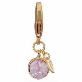 Druzy Dog Collar Charm Pink dog collar charm,pet tag