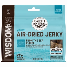 Earth Animal Wisdom Air-Dried Jerky Dog Treats - From the Sea Recipe 4oz bag