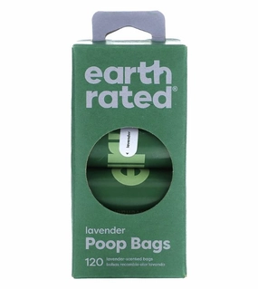 Earth Rated Eco-Friendly Poop Bag Refill for Dogs (120 Lavender Scented Bags, 8 Refill Rolls) odor remover,dog cleaning
