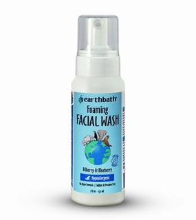 Earthbath Hypoalergenic Foaming Facial Wash (Bilberry & Blueberry) for Dogs and Cats dog shampoo,bathing supplies