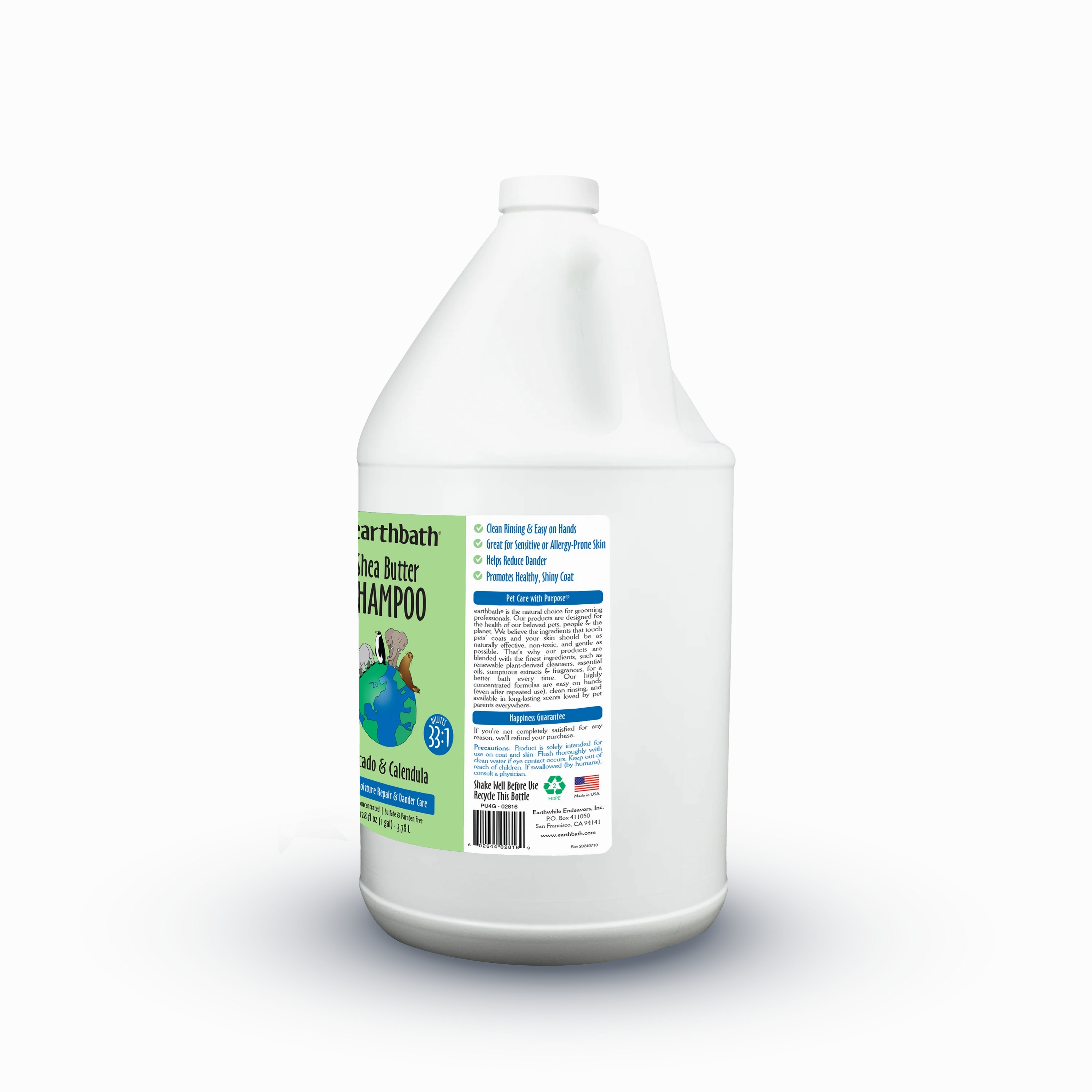 Earthbath Hypoallergenic Shea Butter Shampoo (Moisture Repair & Dander Care) for Dogs and Cats