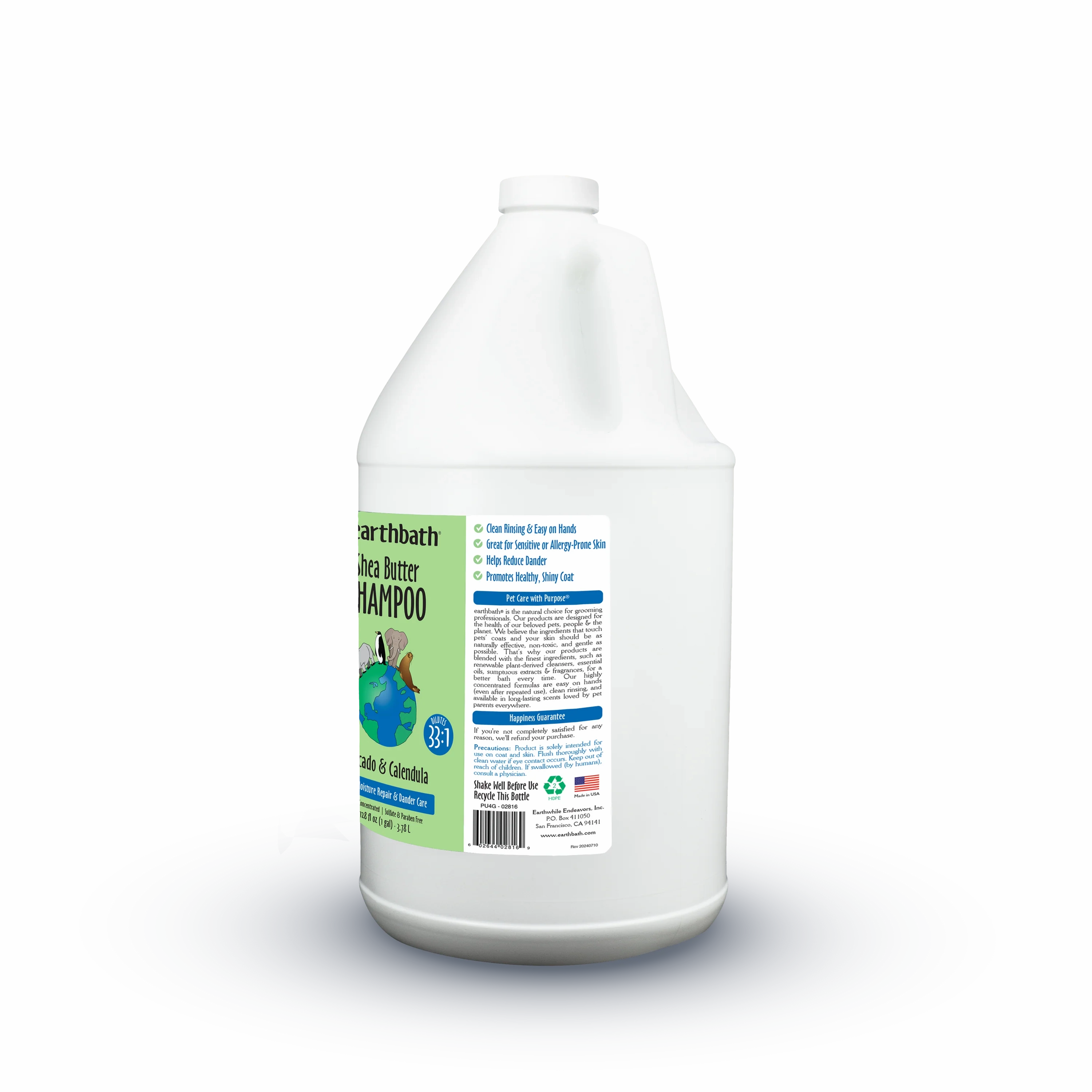 Earthbath Hypoallergenic Shea Butter Shampoo (Moisture Repair & Dander Care) for Dogs and Cats