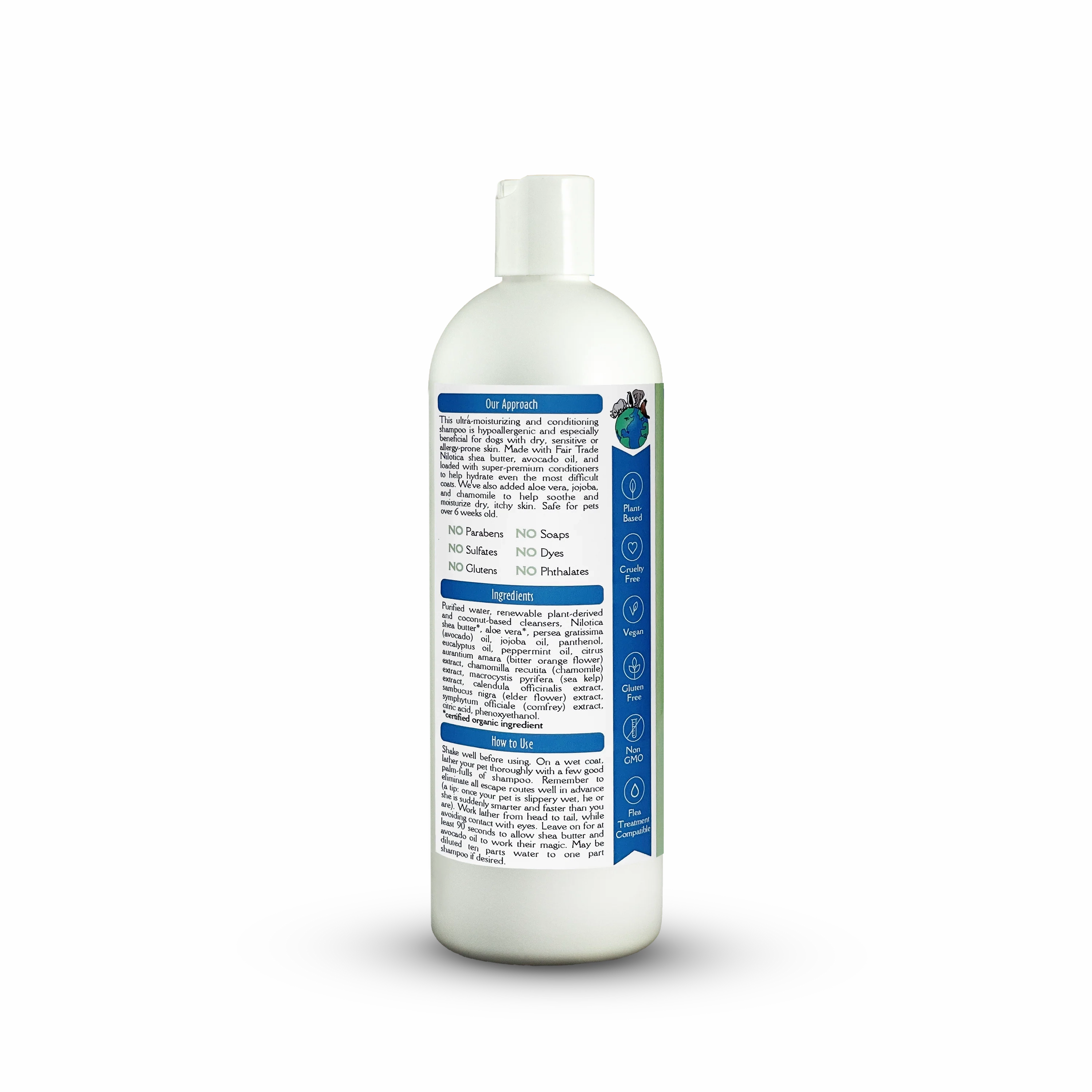 Earthbath Hypoallergenic Shea Butter Shampoo (Moisture Repair & Dander Care) for Dogs and Cats