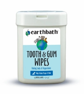 Earthbath Tooth & Gum Wipes for Dogs and Cats odor remover,dog cleaning