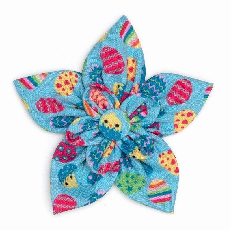 Easter Eggs Dog Collar Flower