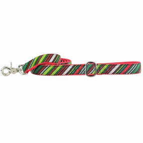 Elite Velvet Dog Leash Christmas Stripe dog mobility,outdoor pet aid