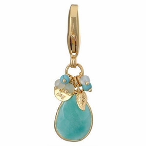 Faceted Dog Collar Charm Light Blue Quartz dog collar charm,pet tag