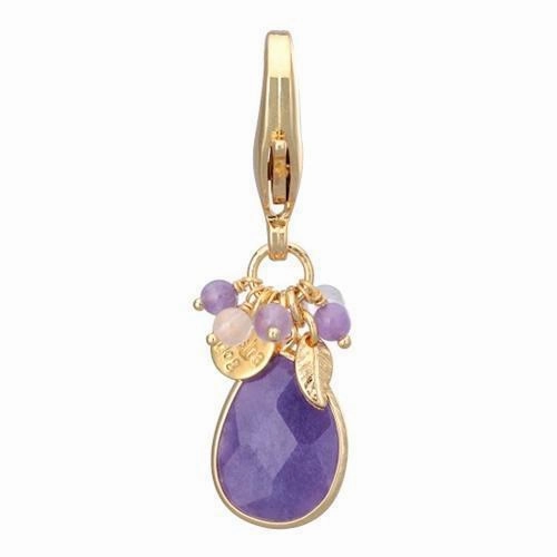 Faceted Dog Collar Charm Purple Quartz