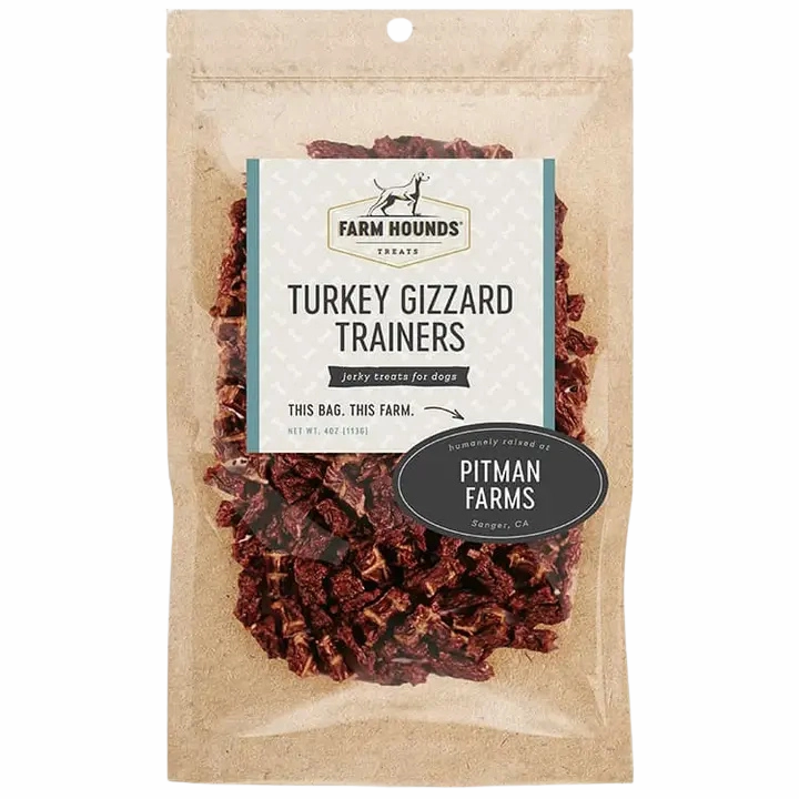 Farm Hounds Turkey Gizzard Trainers 4oz Bag
