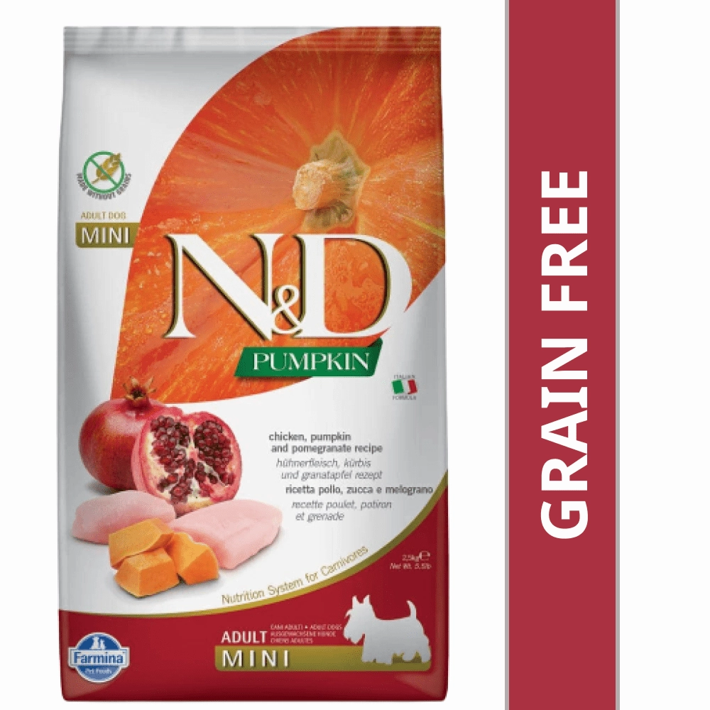 Farmina N&D Pumpkin Chicken & Pomegranate Grain Free Adult Mini Dog Dry Food