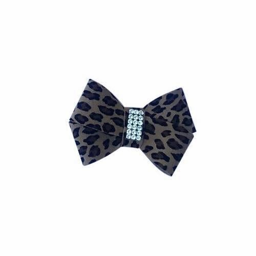 First Place Bow Dog Collar Slider Cheetah dog collar accessory,collar decor