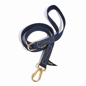 Flat Webbing Hemp Dog Leash Navy dog mixer,pet meal booster