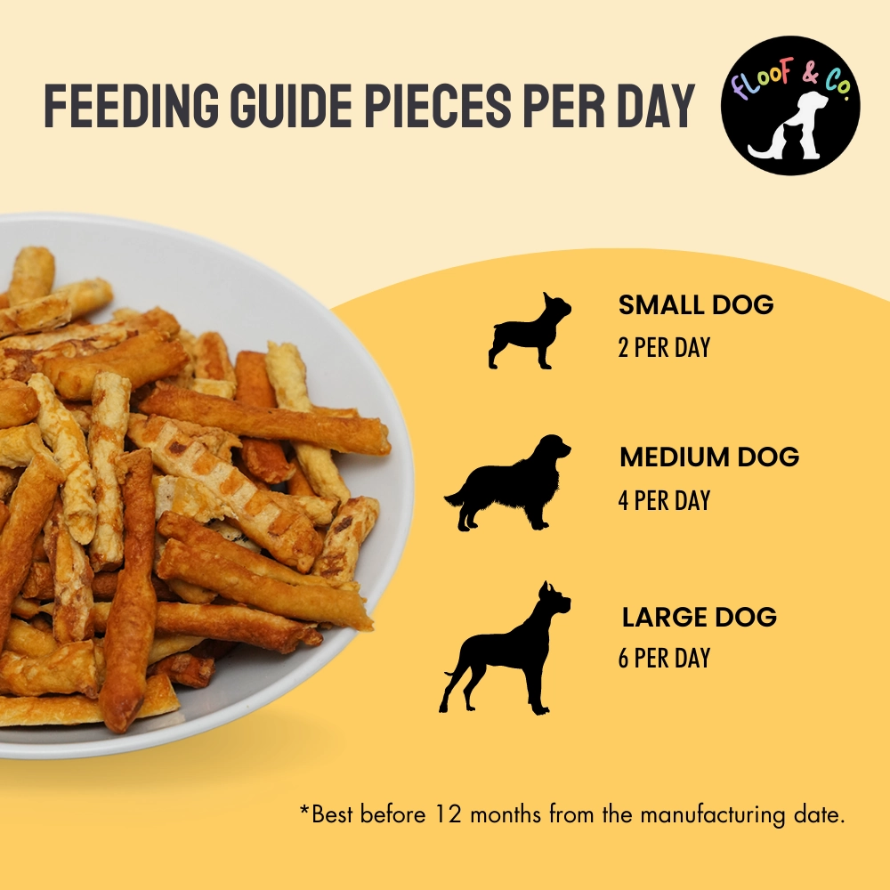 Floof & Co Pork Chew, Bacon Cheese, Chicken Cheese, Roasted Lamb and Smoked Lamb Dog Treats Combo