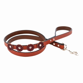 Flower Dog Leash Tan dog mobility,outdoor pet aid