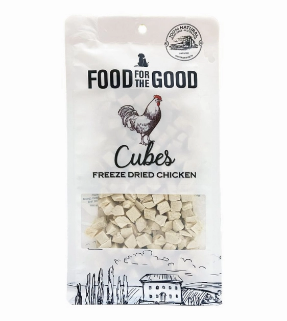 Food For The Good Freeze Dried Cat & Dog Treats (Chicken Cubes) freeze-dried dog food,lightweight pet food