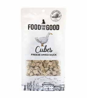 Food For The Good Freeze Dried Cat & Dog Treats (Duck Cubes) freeze-dried dog food,lightweight pet food