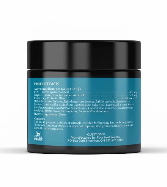 Four Leaf Rover (BIFIDO FOR FIDO) Multi-Strain Probiotics With Organic Prebiotics Dog Supplements