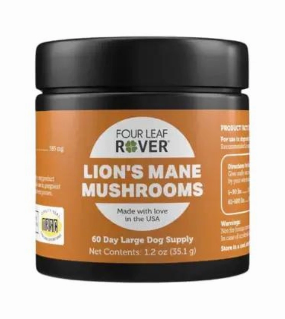 Four Leaf Rover Lion's Mane Mushrooms Supplements for Dogs pet housekeeping,dog mess kit