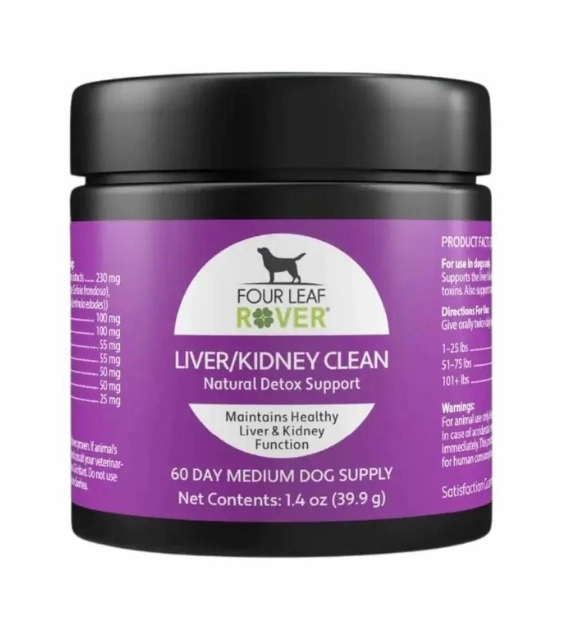 Four Leaf Rover Liver/Kidney Clean Supplements for Dogs